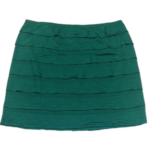 MAX EDITION emerald green ruffle mini skirt size M